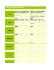 Free Download PDF Books, Weekly Meal Planner Template