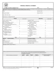 Small Business Personal Financial Statement Form Template