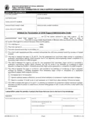 Affidavit for Termination of Child Support Template