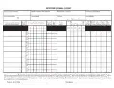 Blank Certified Payroll Report Form Template
