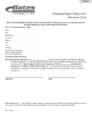 Employee Payroll Deduction Form for Donation Template