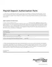Payroll Deposit Authorization Form Template