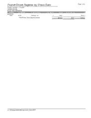 Payroll Check Register by Check Date Template