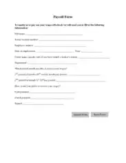 Blank Payroll Form Template
