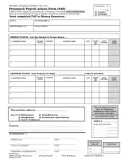 Personnel Payroll Action Form Template