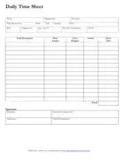 Time Sheet Forms Free Template