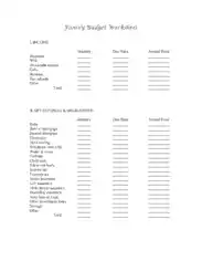 Monthly Family Budget Worksheet Template
