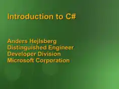 Introduction To C#