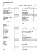 Free Download PDF Books, Sample Personal Budget Sheet Template