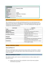 Academic Research Skills Project Proposal Template