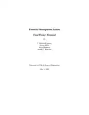 Financial Management System Proposal Project Template