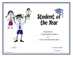 Best Student Award Certificate Template