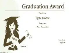 Graduation Award Certificate Template