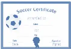 Certificate of Soccer Achievement Template