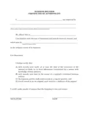 Business Certificate of Authenticity Form Template