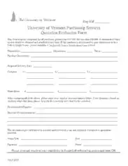 Purchasing Services Quotation Evaluation Form Template