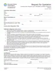 Request Quotation For Construction Project Template