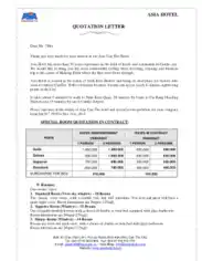 Business Quotation Letter Template