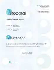 Facility Cleaning Services Business Quotation Template