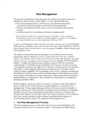 Protective Risk Management Sample Template