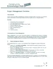 Free Download PDF Books, Project Management Overview Template