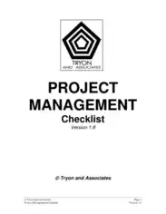 Project Management Task Checklist Template