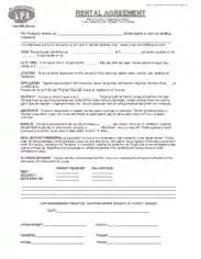 Rental Agreement Sample Template