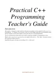 Practical C++ Programming Teacher Guide