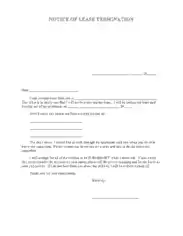 Free Download PDF Books, Lease Termination Letter Notice Template