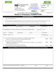 Notice Letter of Employee Termination Template