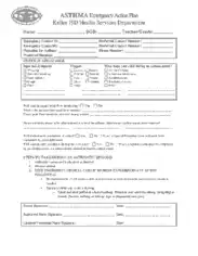 Asthma Emergency Action Plan Template