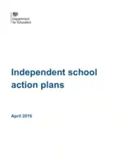 Independent School Action Plans Template
