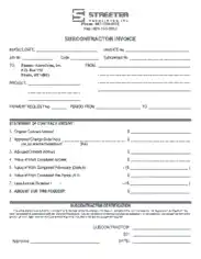 Free Download PDF Books, Basic Subcontractor Invoice Template