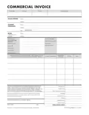 Export Commercial Sales Invoice Template
