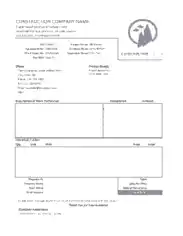 Construction Company Work Invoice Template