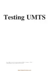 Testing Umts