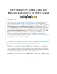 Free Download PDF Books, Dental Clininc and Laboratoy Invoice Template