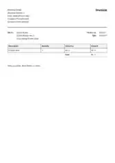 Free Professional Tax Invoice Template