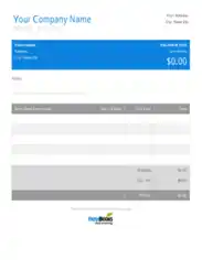 Courier Service Bill Template