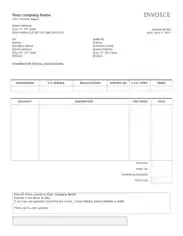 Tax Invoice Word Doc Template