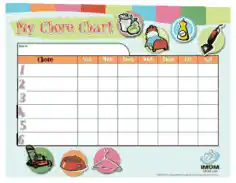 Free Download PDF Books, My Daily Chore Chart Template
