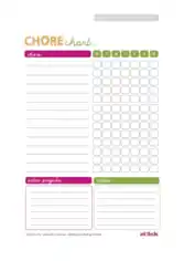 Online Chore Chart Template
