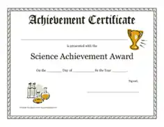 Free Download PDF Books, Achievement Certificate Template