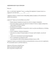 Job Experience certificate Letter Template