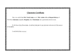 Word Character Certificate Template
