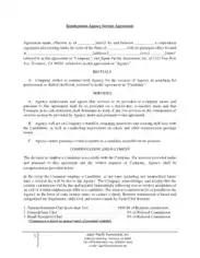Employment Agency Service Agreement Template