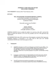 Free Download PDF Books, President and CEO Employment Agreement Template