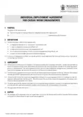 Sample Casual Employment Agreement Template