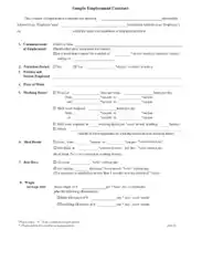 Employment Contract Agreement Format Template