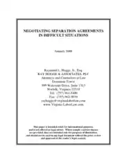 Negotiating Employment Separation Agreement Template